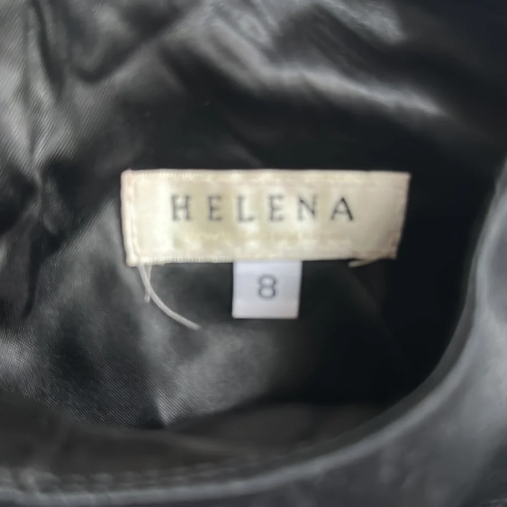 Helena dress girls, size 8, black satin velvet